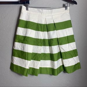 Sandee Royalty green and striped colorful canvas midi skirt